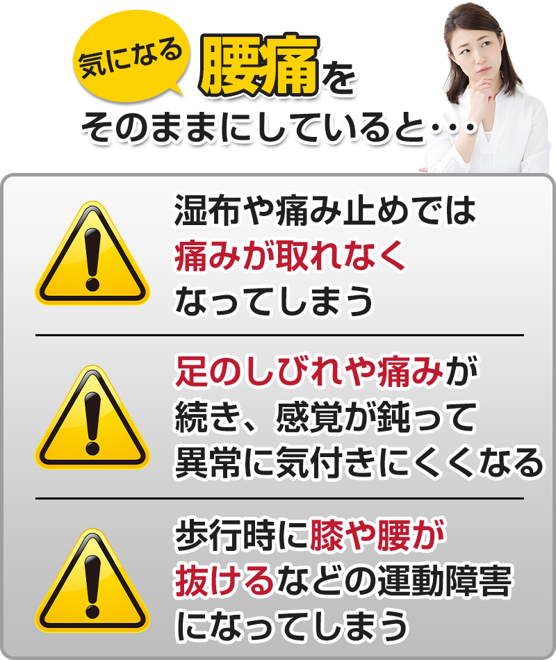 気になる腰痛をそのままにしていると